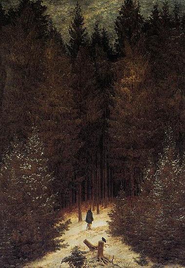 Caspar David Friedrich The Chasseur in the Forest China oil painting art